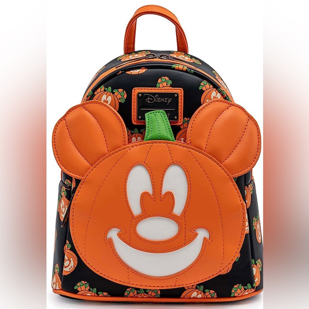 Loungefly Disney Mickey-O-Lantern Backpack and Disney Mickey-O-Lantern Wallet